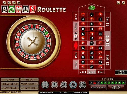 revue et évaluation de la roulette bonus